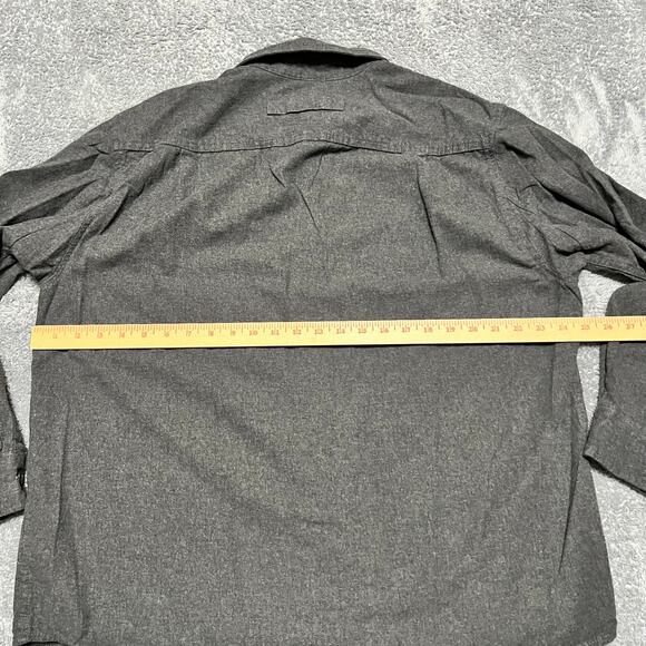 Duluth Shirt Mens Large Free Swingin' Flannel Relaxed Fit Gray Button - Picture 5 of 8